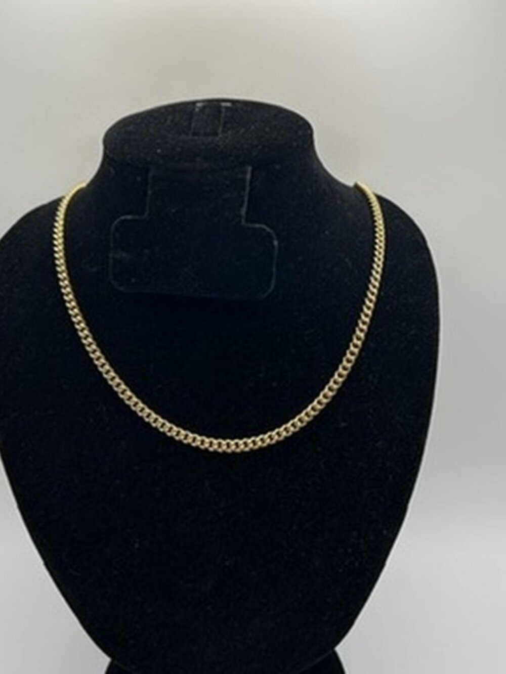 4mm Real Gold Cuban Chain Plated Stainless Steel Necklace 20 Inch Womens Solid